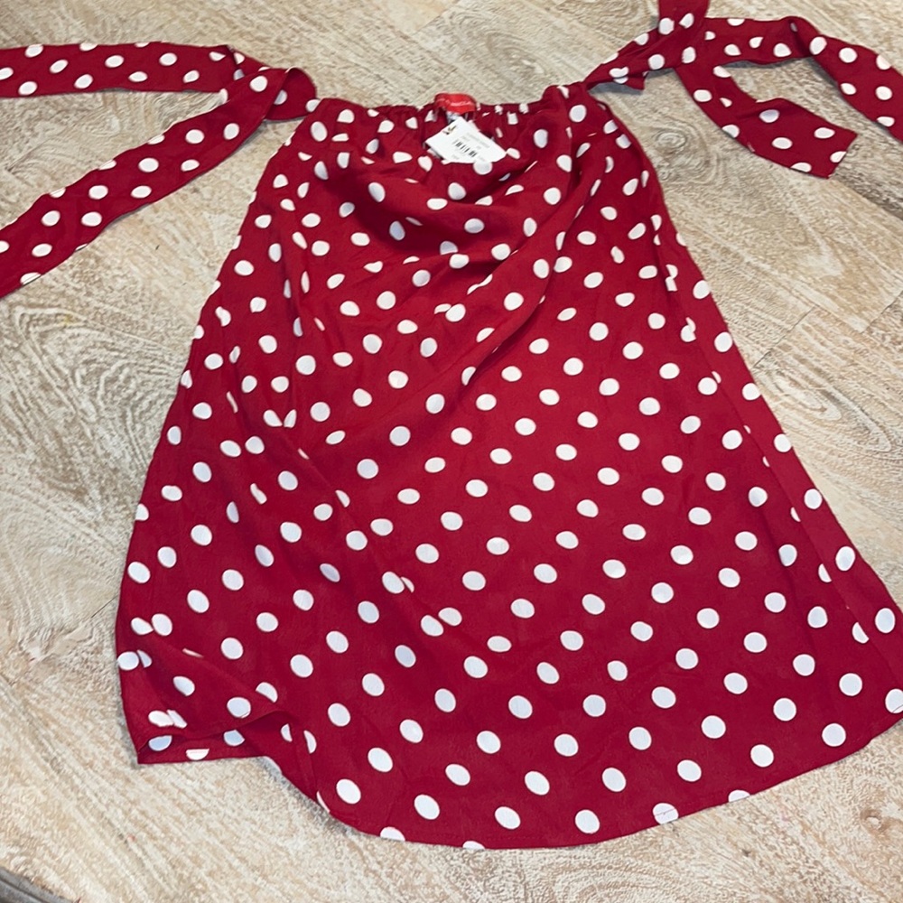 Otis & Maclain Lennon Dress Red White Polkadot XS